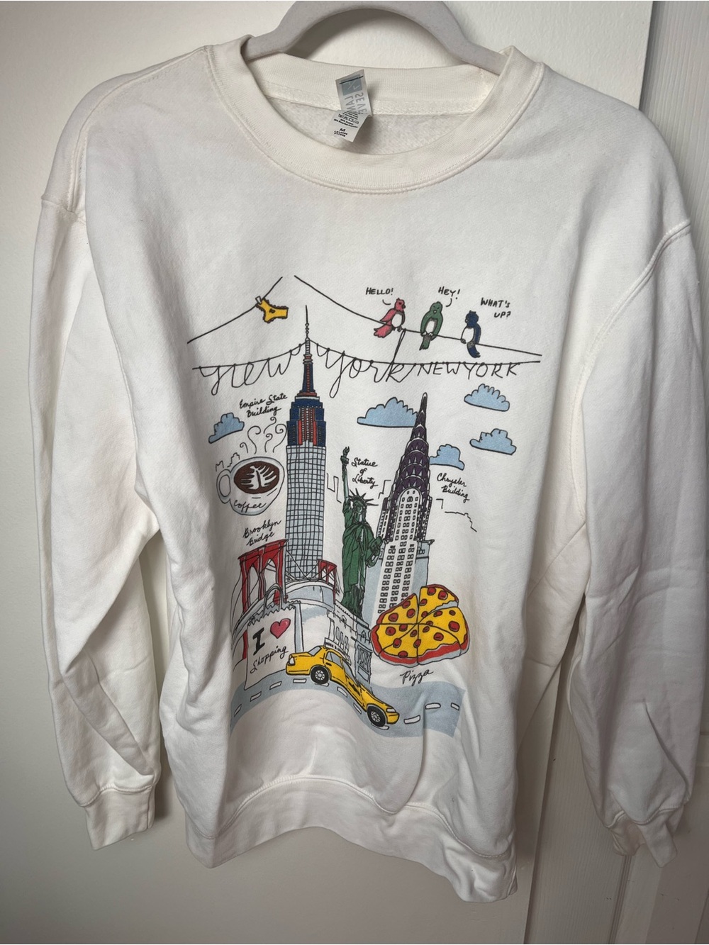 New York Graphic Crewneck Sweatshirt - White